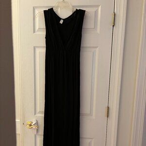 Black Old Navy Maxi Dress with empire waist and surplice top size Small